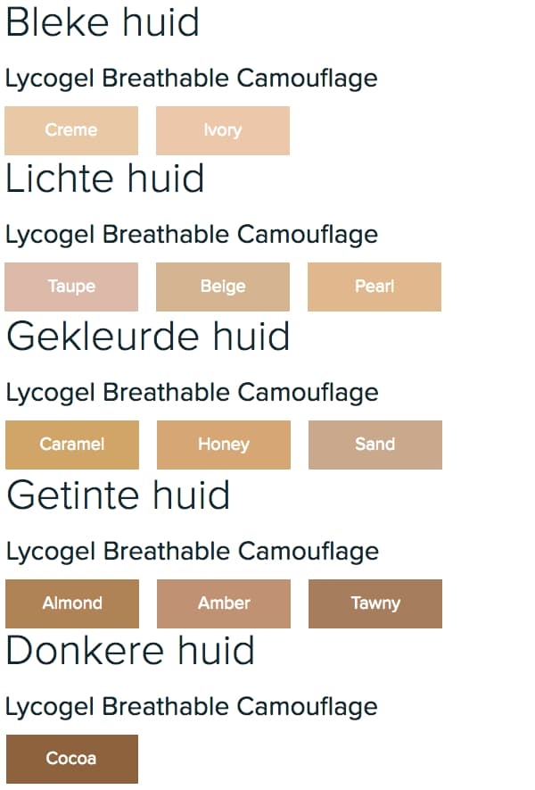 Lycogel Kleurenpallet 09