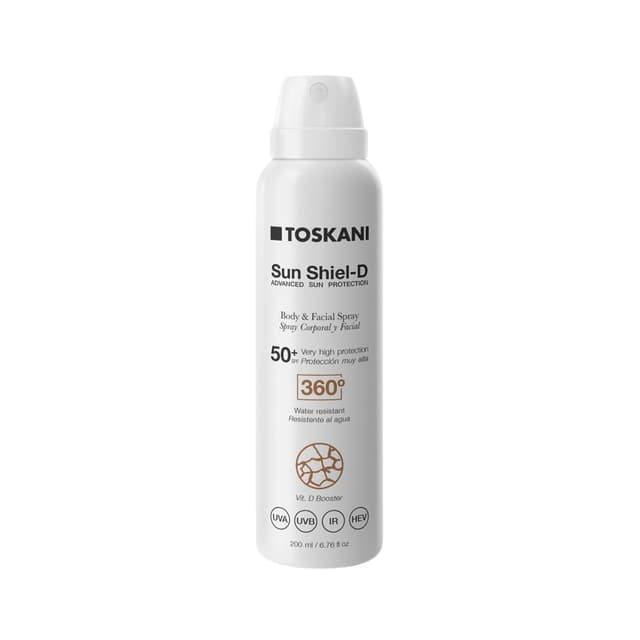 Toskani Sun Shiel D Body Facial Spray Spf50