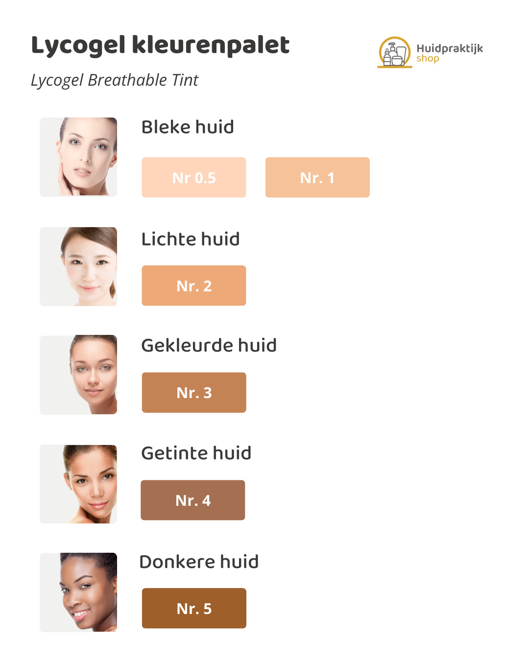 Lycogel Kleurenpalet Breathable Tint